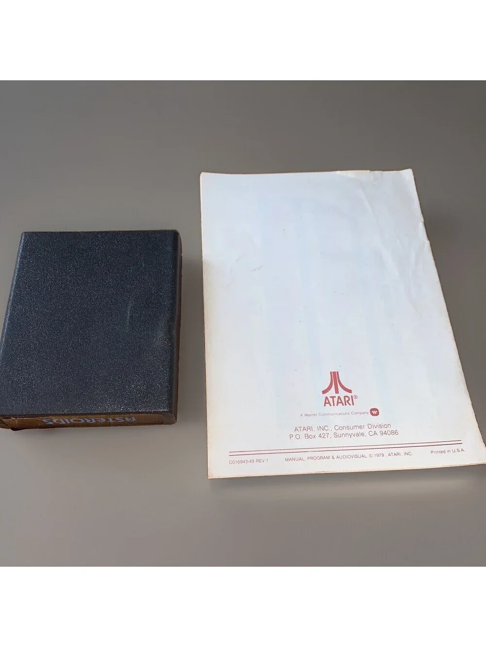 Game Cartridge Atari Asteroids Used With Manual CX-2649  Tested